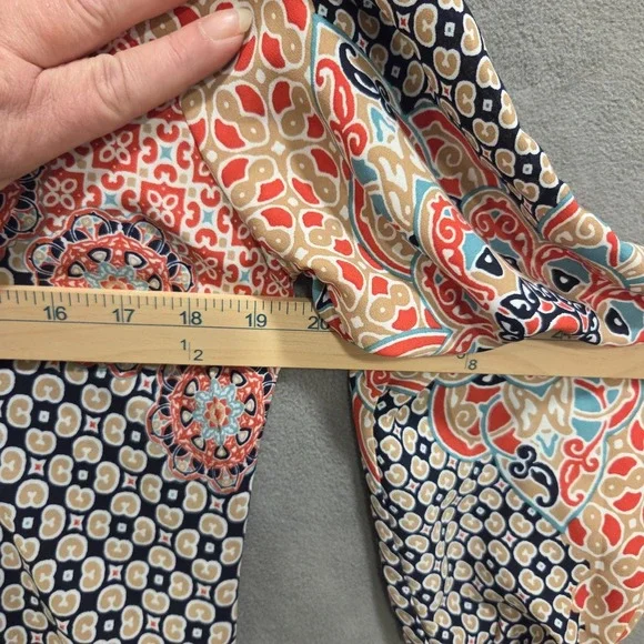 HeartSoul‎ Tunic Top Shirt Women Size Large Bandana Triangle Hem Boho Casual - Picture 7 of 8